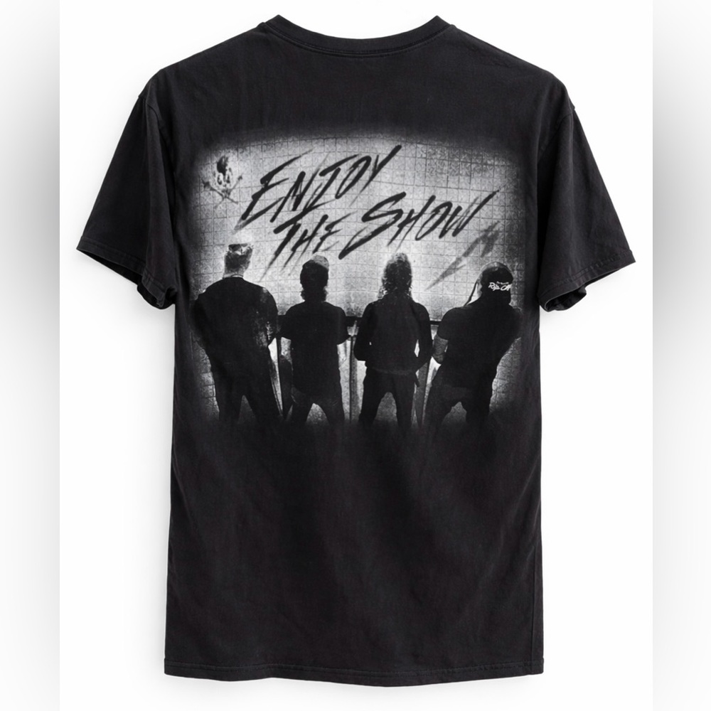 Metallica “Enjoy The Show” Graphic Concert Merch Band Black T-shirt Women’s M